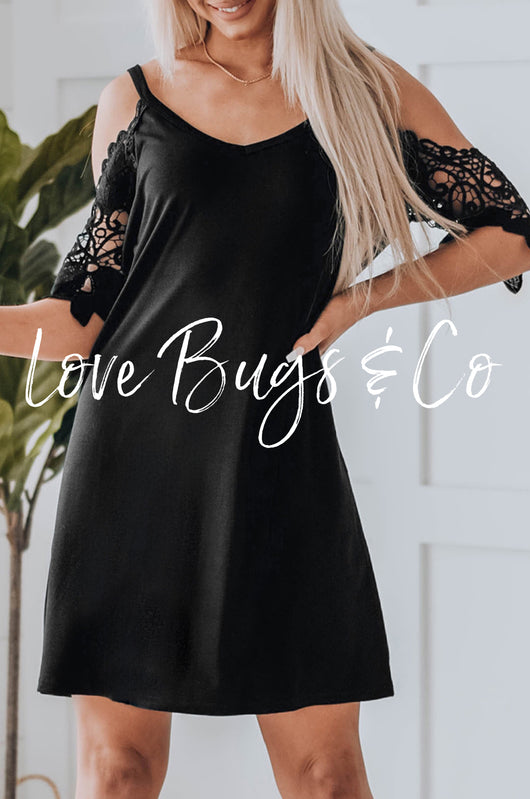 Black Cold Shoulder Mini
