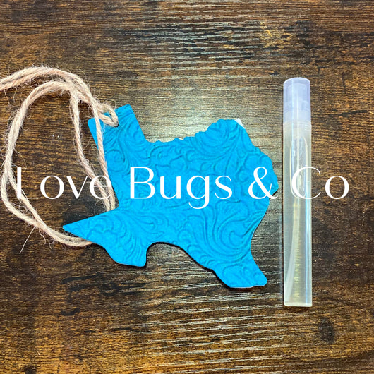 Turquoise Tooled Texas Car Freshie