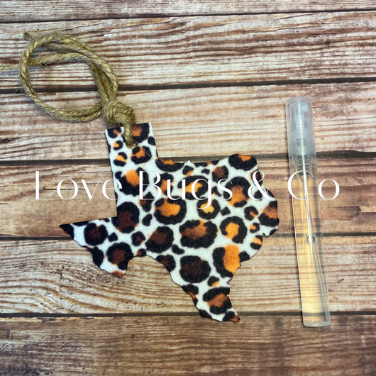 Leopard Texas Car Freshie