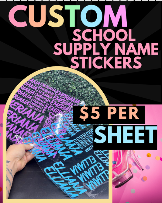 School Supply Name Labels