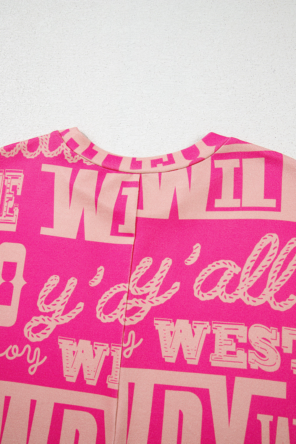 Rose Howdy Cowboy Letter Printed Western Fashion Tee
