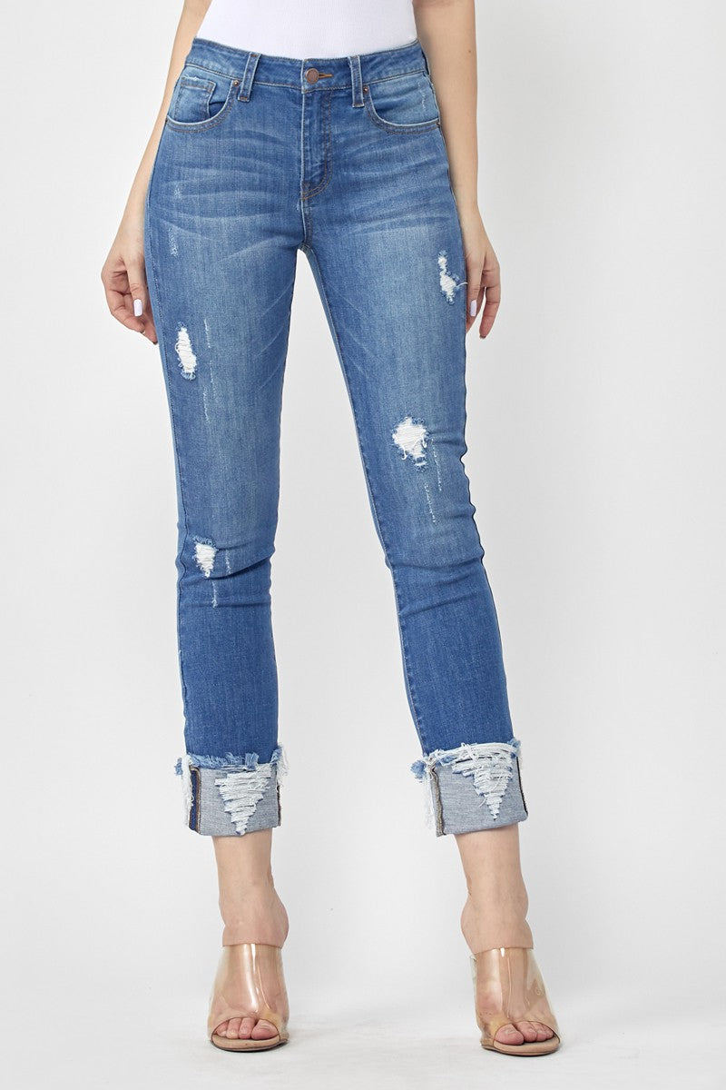 Risen Distressed Capris