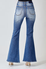 HIGH-RISE EMBELLISHED WIDE FLARE JEANS