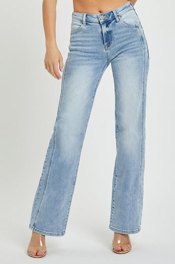 MID-RISE STRAIGHT JEANS