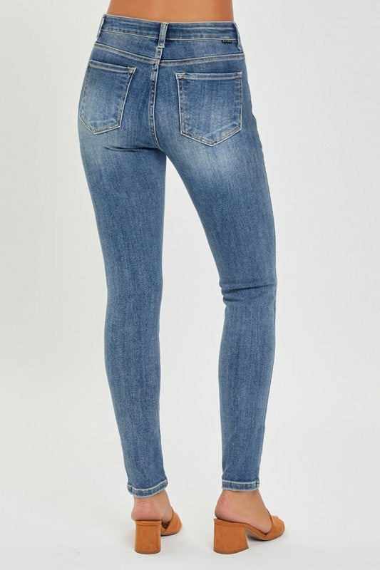 MID RISE ANKLE SKINNY JEANS