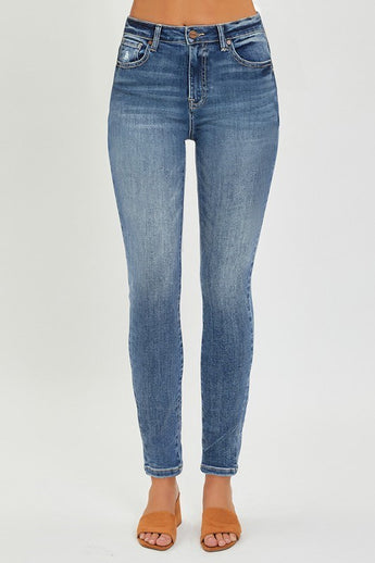 MID RISE ANKLE SKINNY JEANS