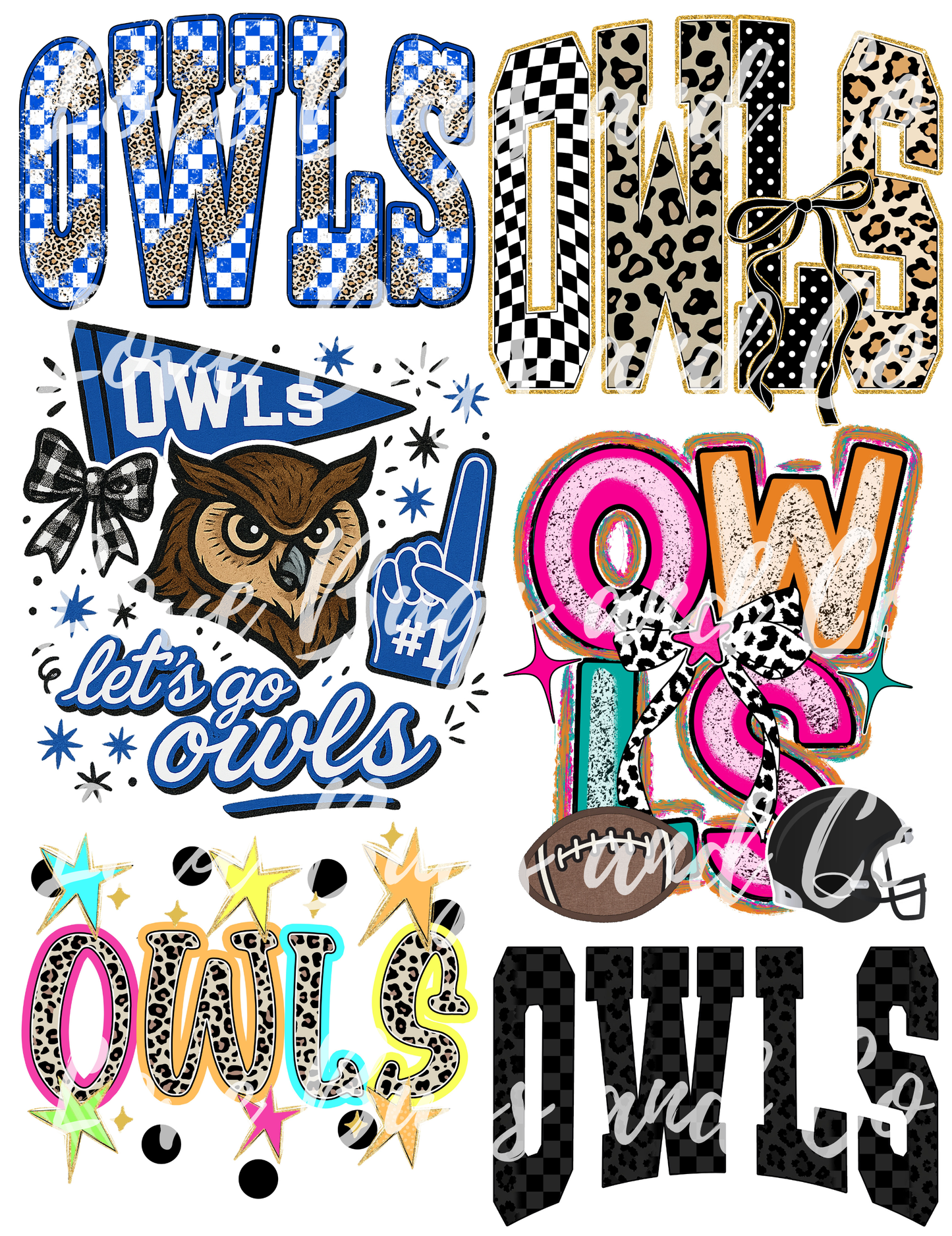 Owls Premade Gangsheet