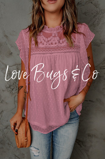 Pink Swiss Dot Flutter