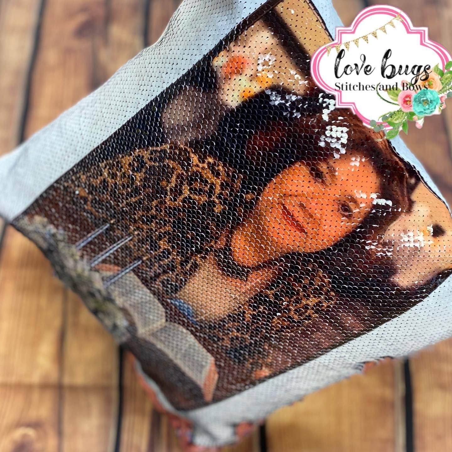 Sequin Pillow with Picture