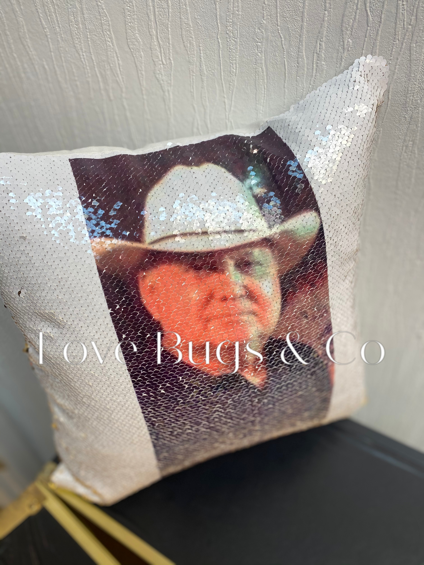 Sequin Pillow with Picture