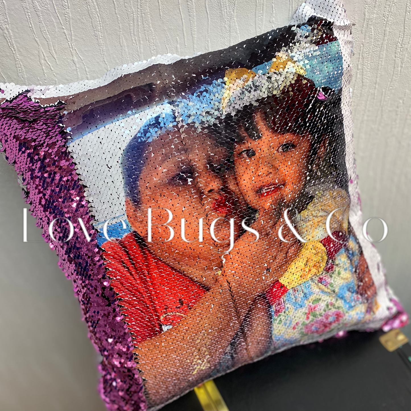 Sequin Pillow with Picture