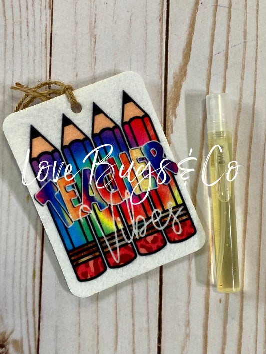 Teacher Felt Freshie w/ 5ml Fragrance Spray